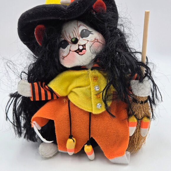 Annalee Candy Corn Witch Mouse Doll Halloween 2009 Retired Read - Picture 6 of 14